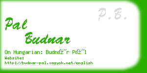 pal budnar business card